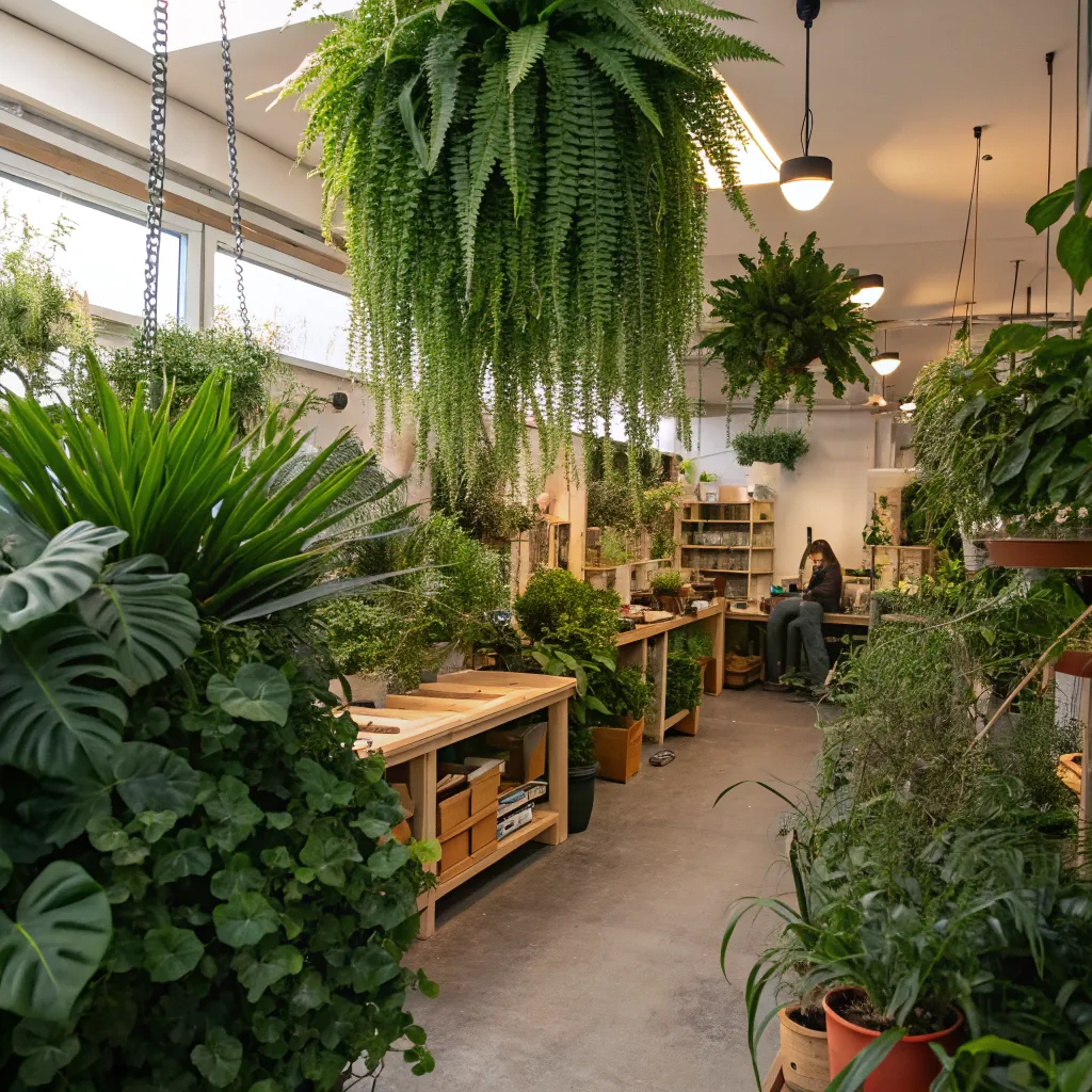 Workshop filled with plants at NOLPHERITH
